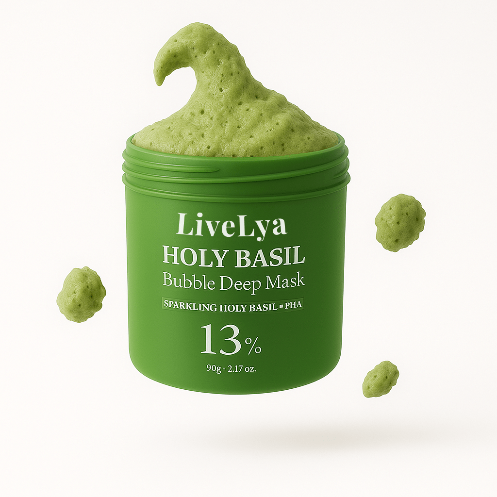 Basil Glow Bubble Mask - LiveLya - LiveLya
