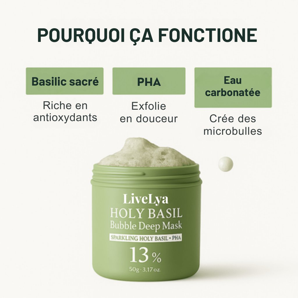 Basil Glow Bubble Mask - LiveLya - LiveLya